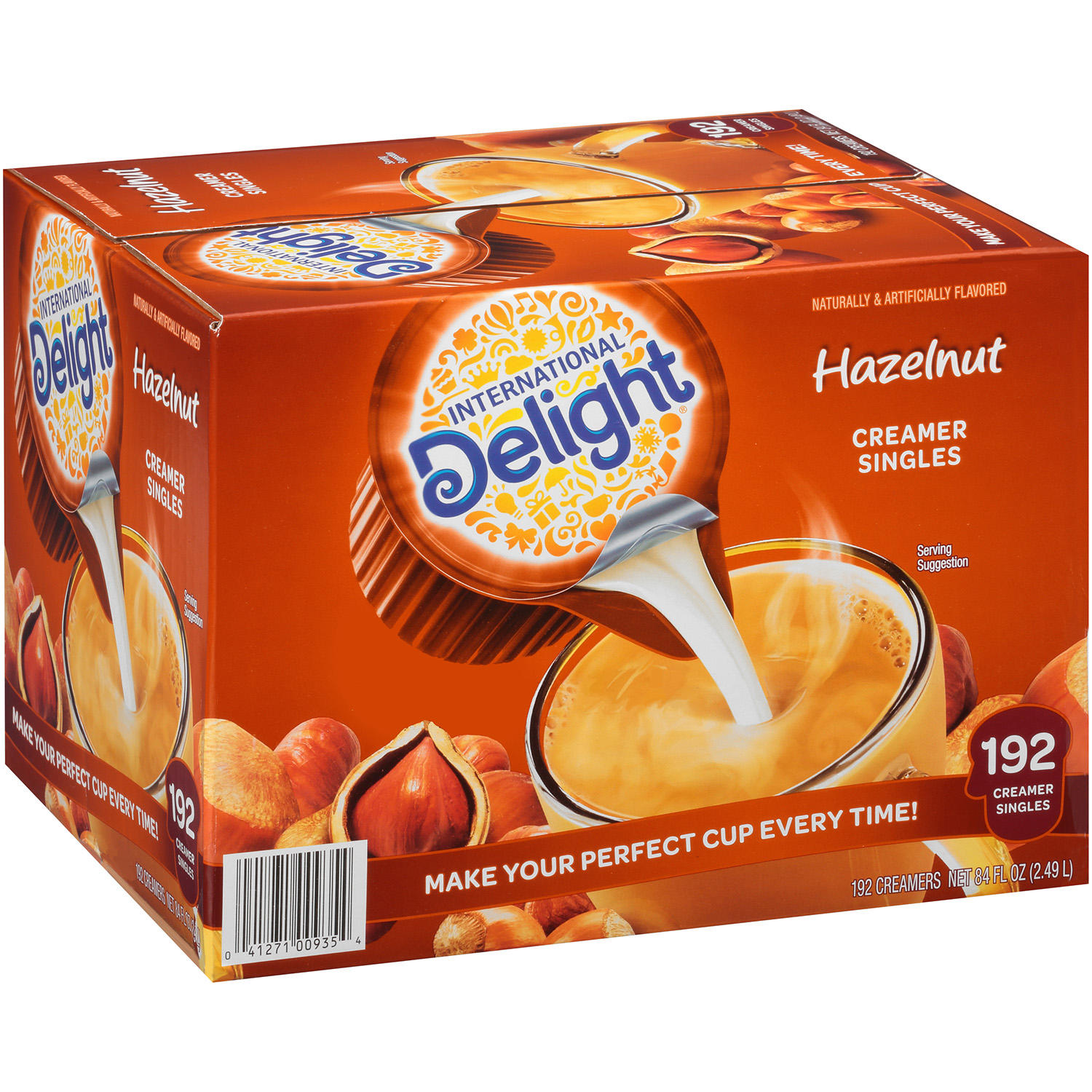 (image for) International Delight Hazelnut Coffee Creamer Singles (192 ct.) - Click Image to Close